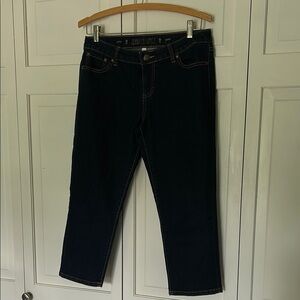 Jennifer Lopez 10 Petite Dark Blue Capri Jeans